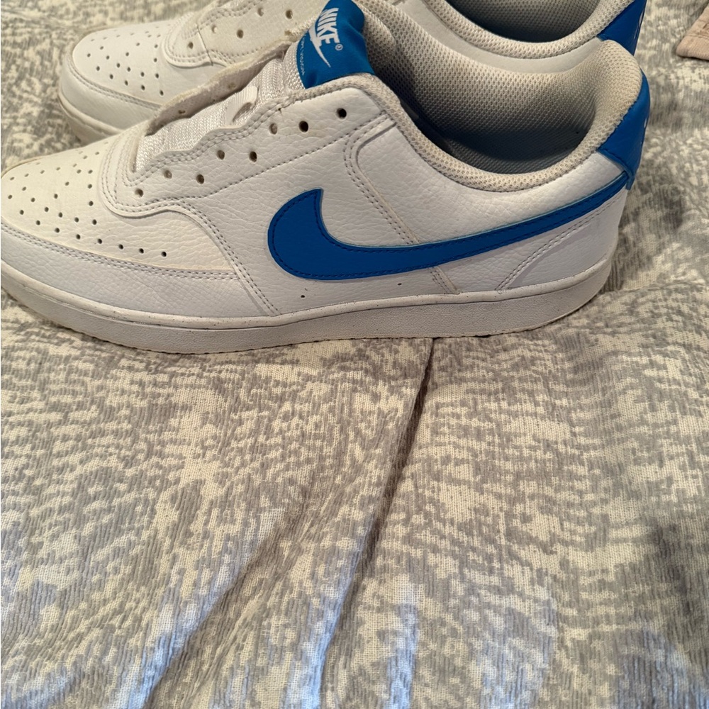 Nike White and Blue Court Visions
